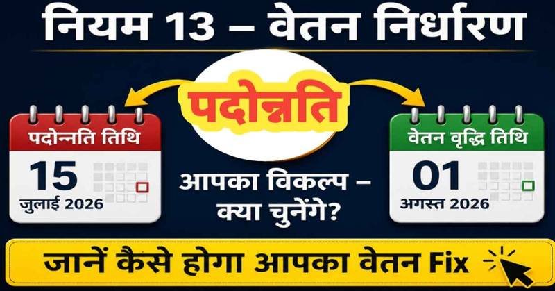 पदोन्नति पर वेतन निर्धारण (कर्मचारी के लिए 2 विकल्प) नियम 13 | मध्यप्रदेश लोक सेवा पदोन्नति नियम 2025